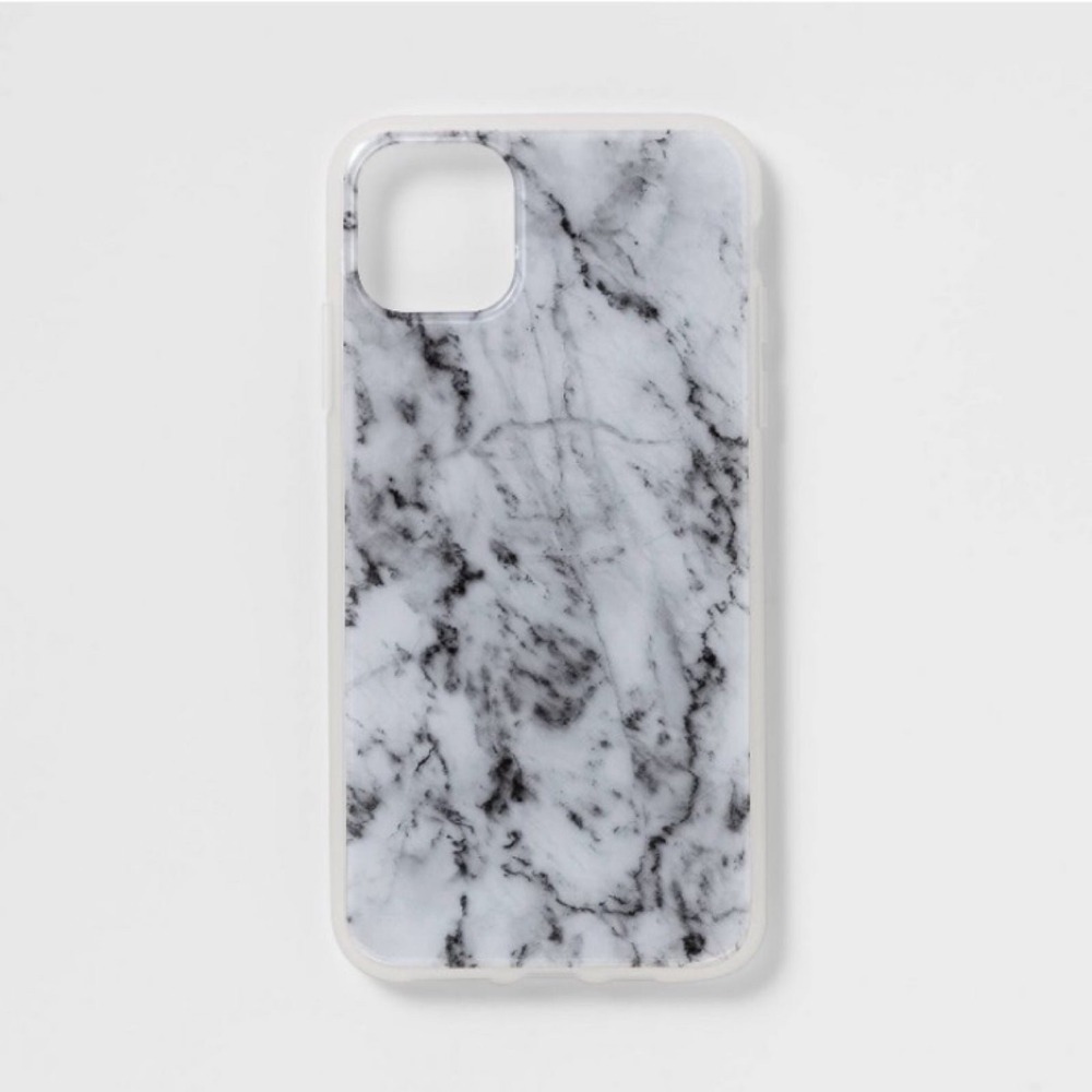 Heyday iPhone 11 Pro Max XS Max Case Marble White Grey Hard Shell Rubber Bumper